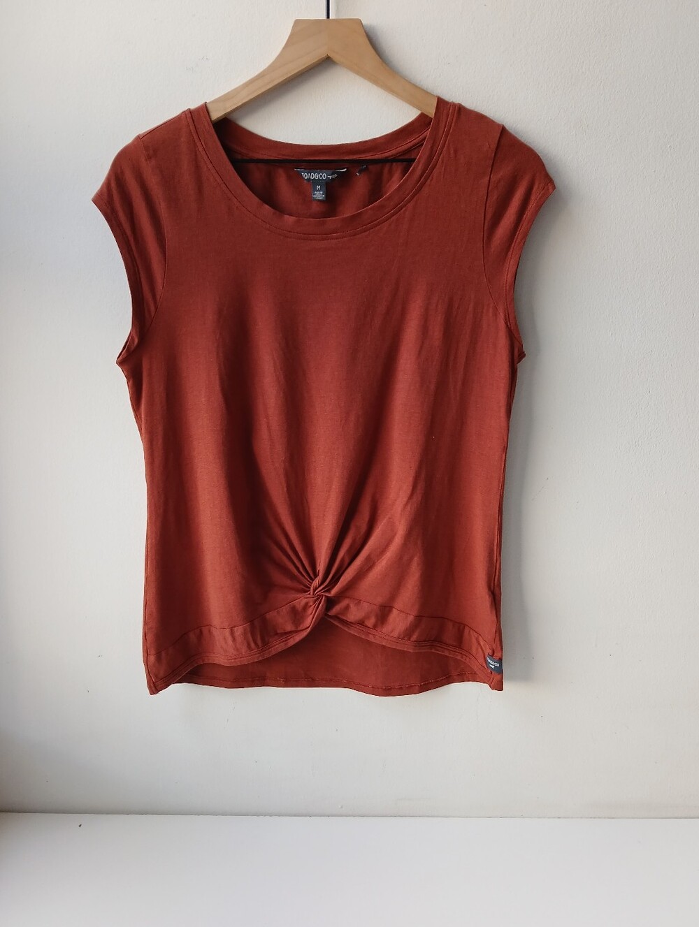 Toad & Co Anza Cap Sleeve T Shirt Brown Women's Medium